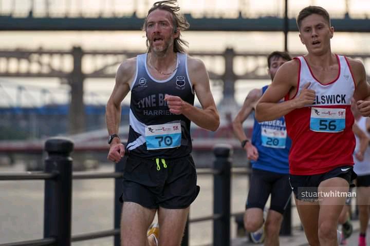 Kevin running the Quayside 5km in 2021